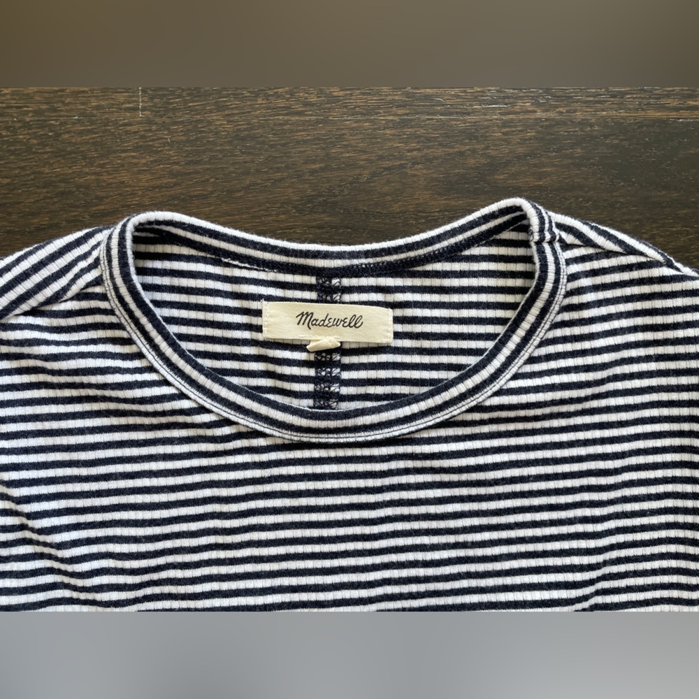 Madewell Black and White Striped Tee